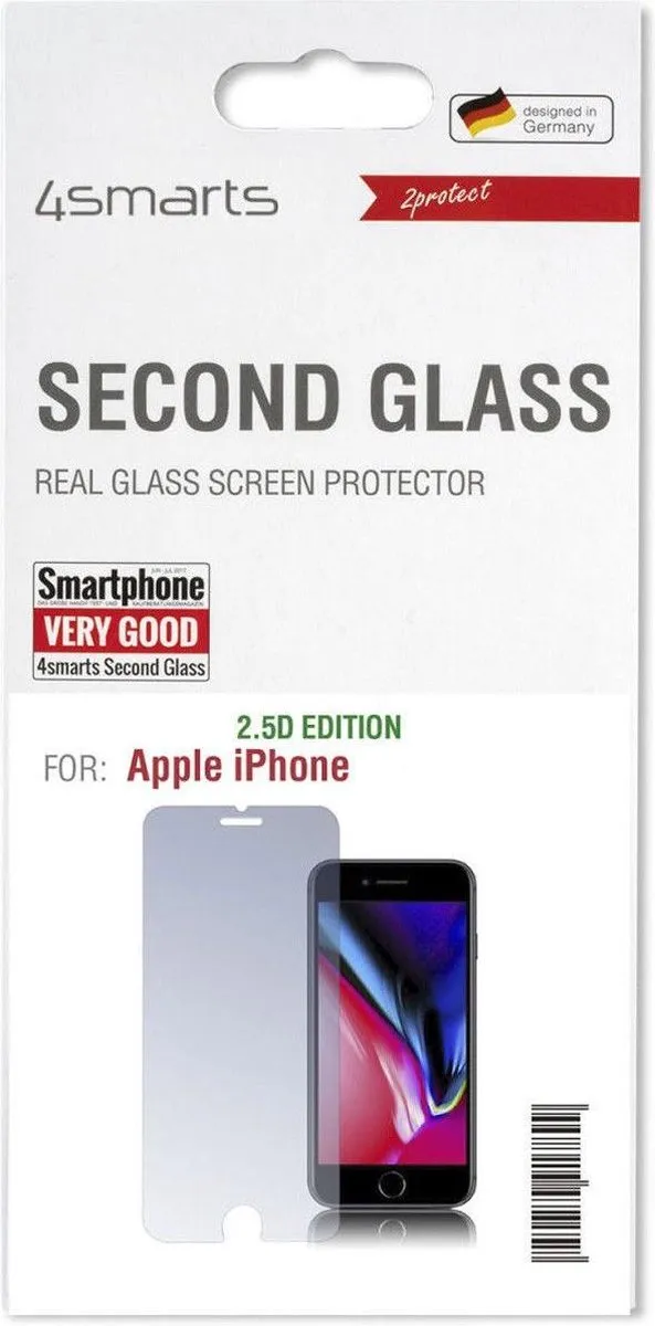 4smarts Second Glass 2.5D Apple iPhone SE 2020 / 2022 Tempered Glass
