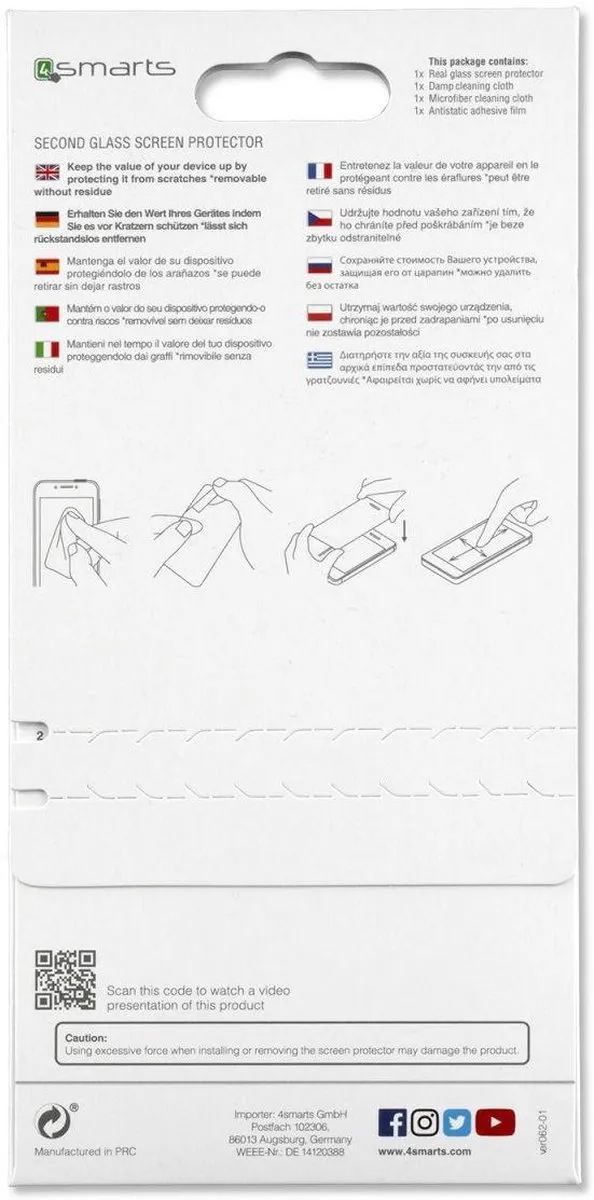 4smarts Second Glass 2.5D Apple iPhone SE 2020 / 2022 Tempered Glass