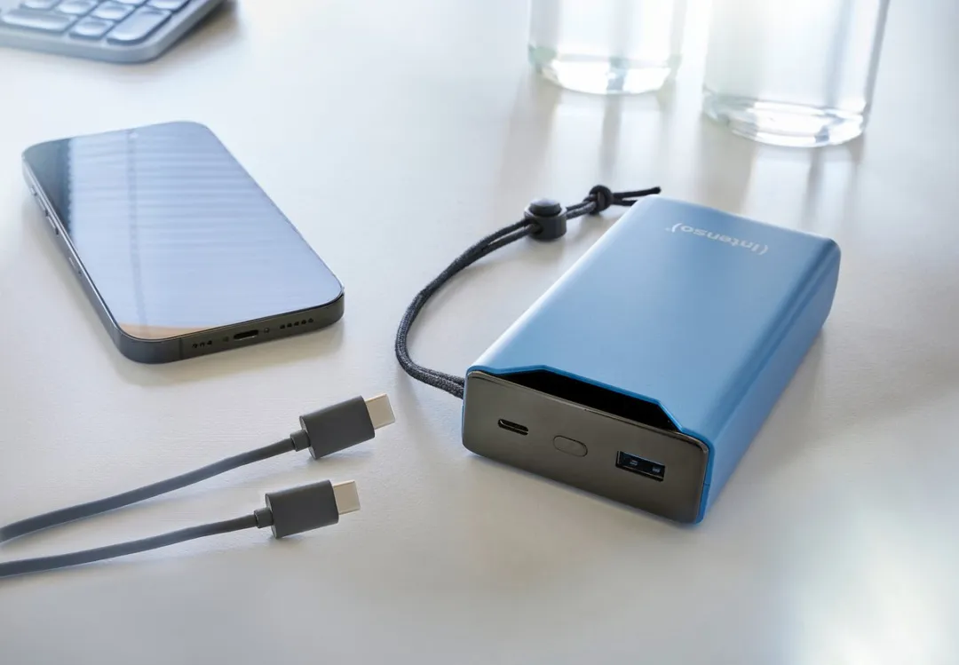 (Intenso) F20000 Powerbank 20.000 mAh Li-Po - display - PD en QC 3.0 - blauw (7332055)