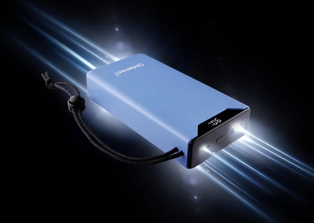 (Intenso) F20000 Powerbank 20.000 mAh Li-Po - display - PD en QC 3.0 - blauw (7332055)