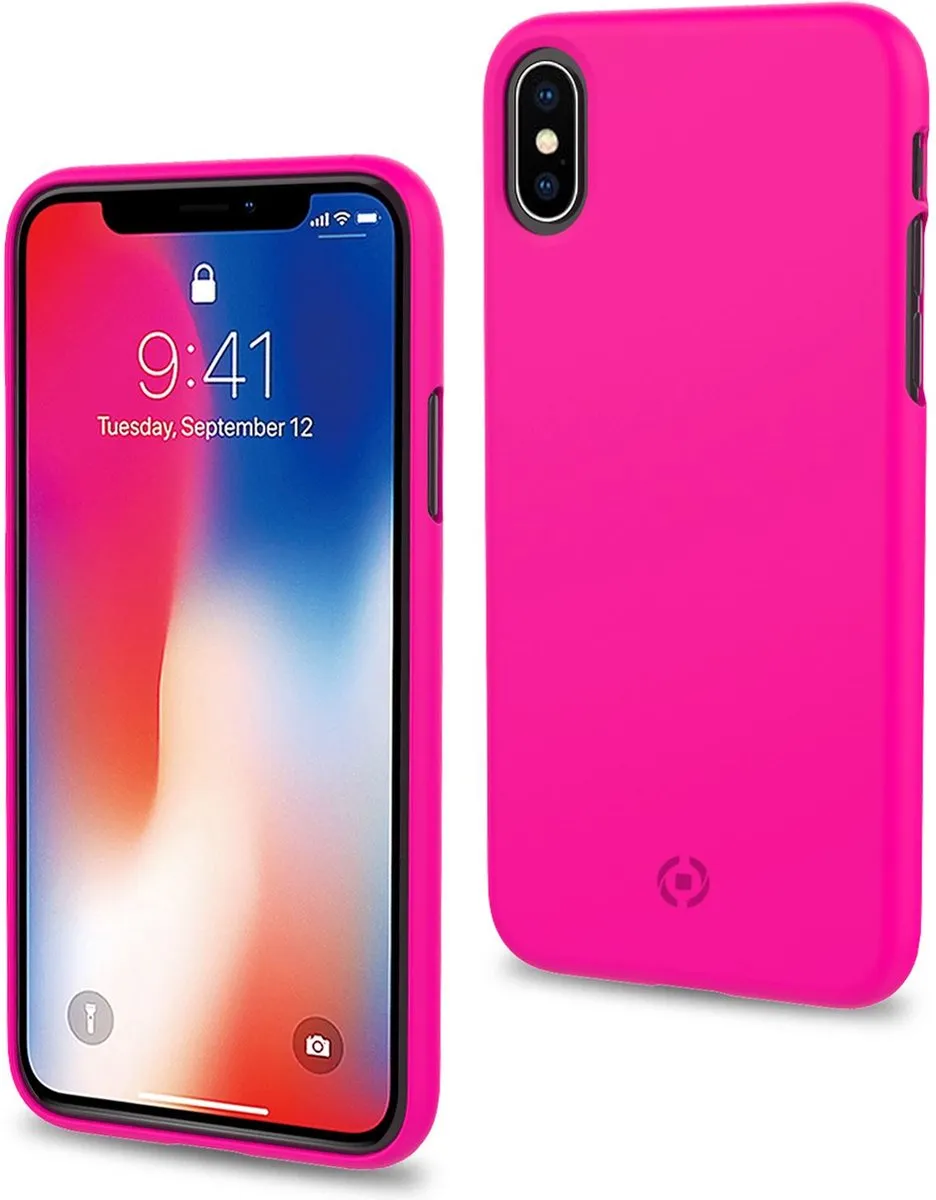 Celly Shock Back Cover iPhone X/Xs SHOCK900PK - Roze - afbeelding 6 van 6