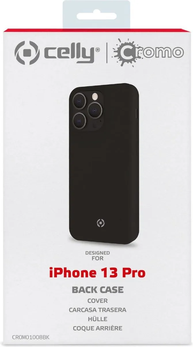 Celly Cromo Back Cover iPhone 13 Pro CROMO1008BK - Zwart