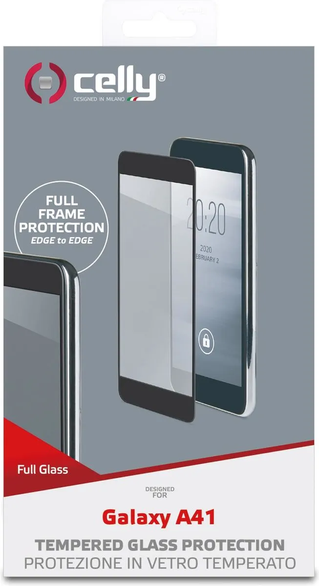 Celly Samsung Galaxy A41 Full Frame Schermbeschermer - Transparant