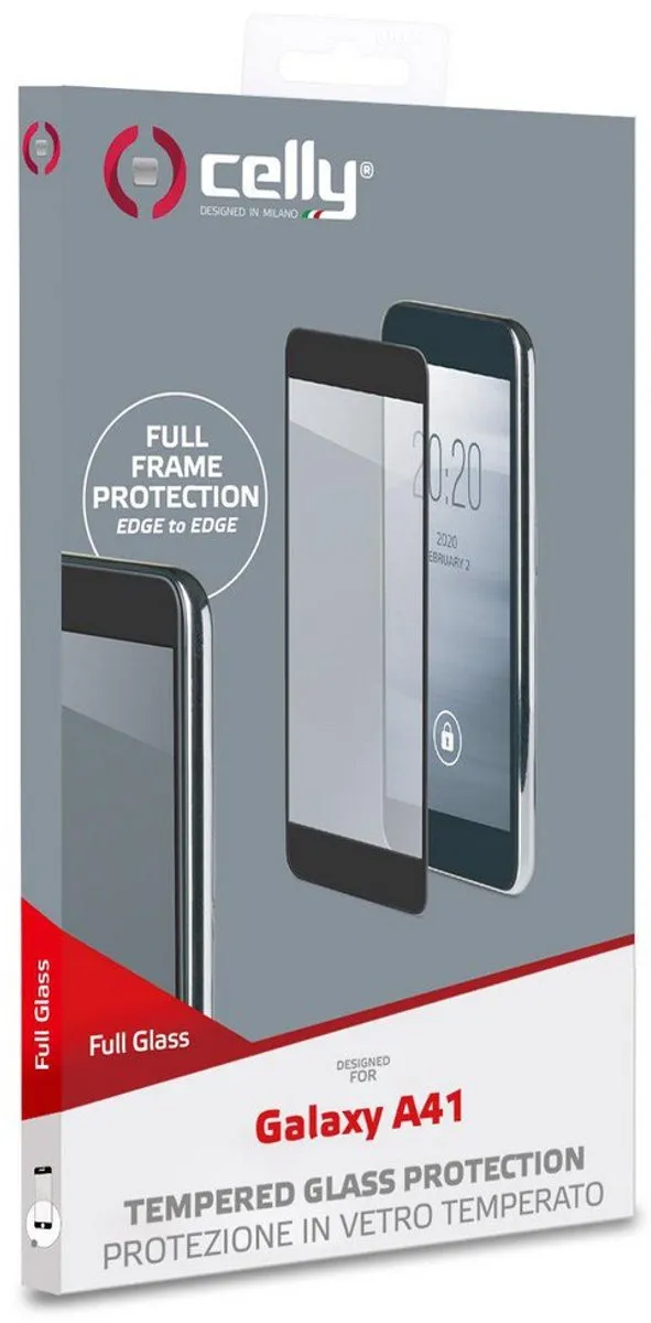 Celly Samsung Galaxy A41 Full Frame Schermbeschermer - Transparant