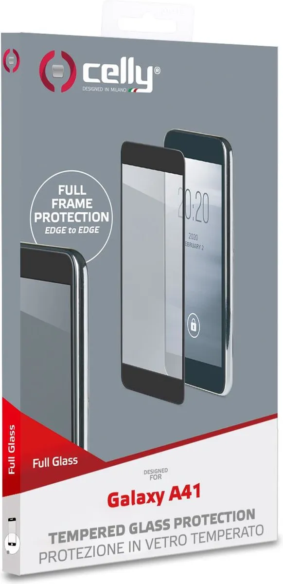 Celly Samsung Galaxy A41 Full Frame Schermbeschermer - Transparant