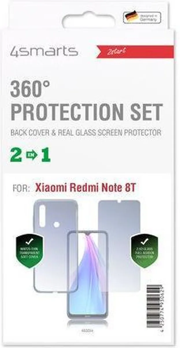 4Smarts 360° Protection Set 4S493054 - Xiaomi Redmi Note 8T - Transparant