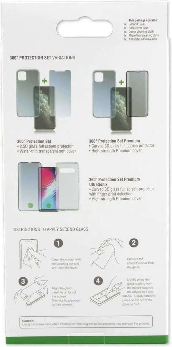 4Smarts 360° Protection Set 4S493054 - Xiaomi Redmi Note 8T - Transparant - afbeelding 6 van 6