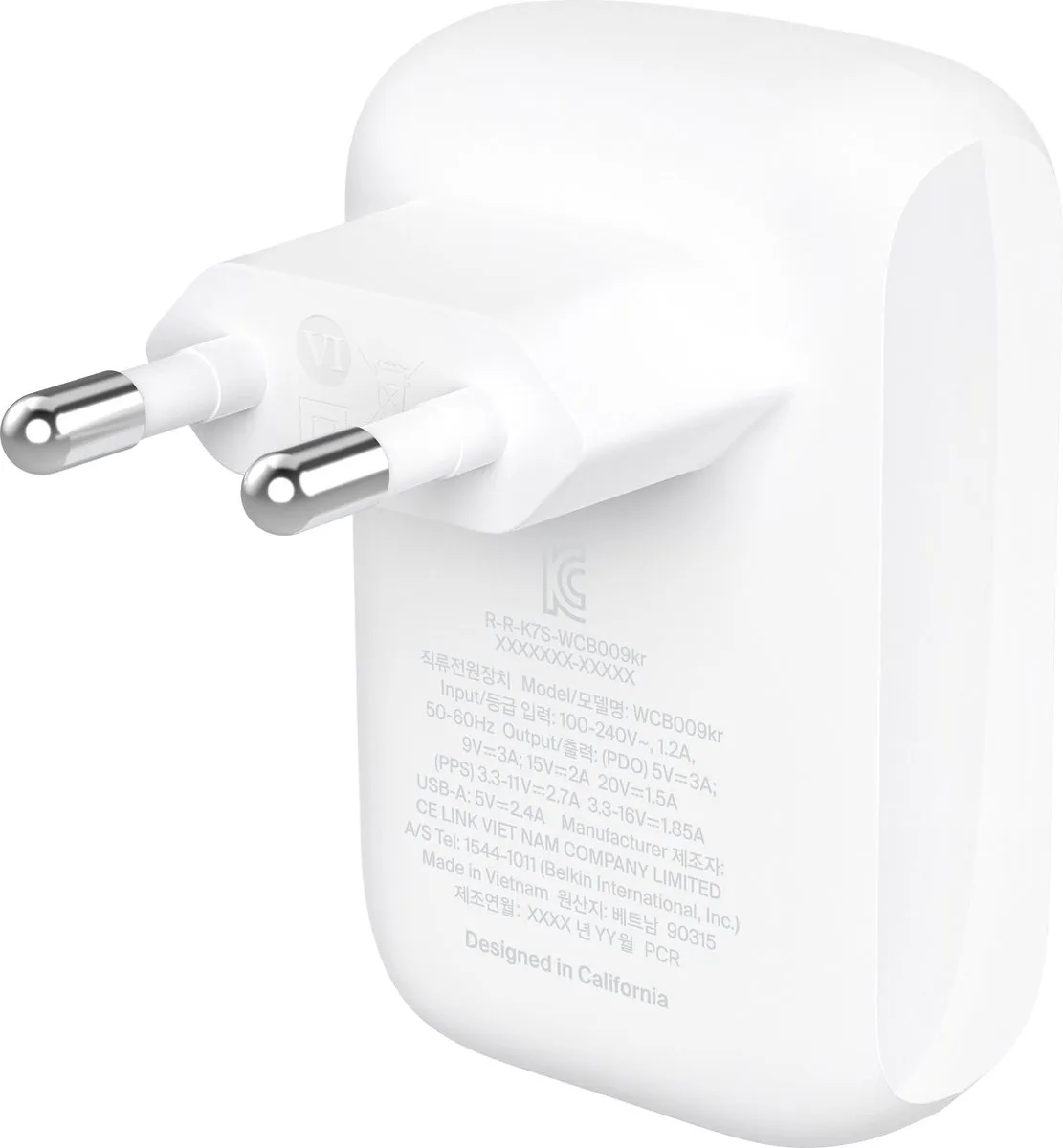 Belkin WCB009vfWH 42W USB Wandlader - 2 Poorten - Wit