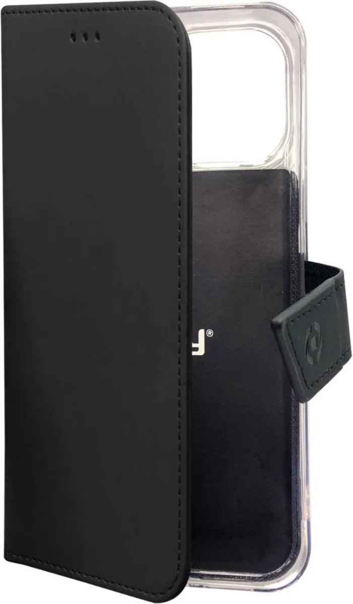 Celly Wally Bookcase Hoesje WALLY1025 - iPhone 14 Pro - Kunstleer Zwart