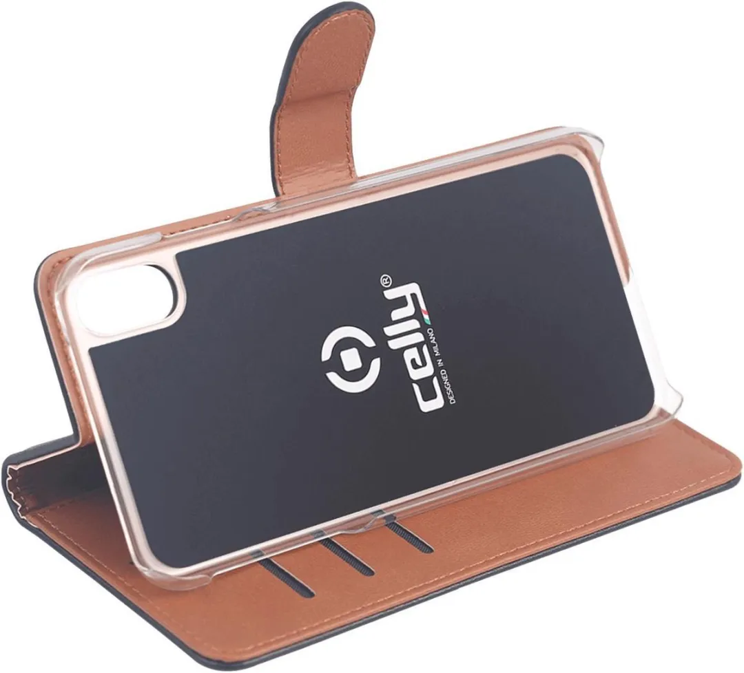 Celly Hoesje iPhone XR WALLY998 - 3 Pasjes - Zwart