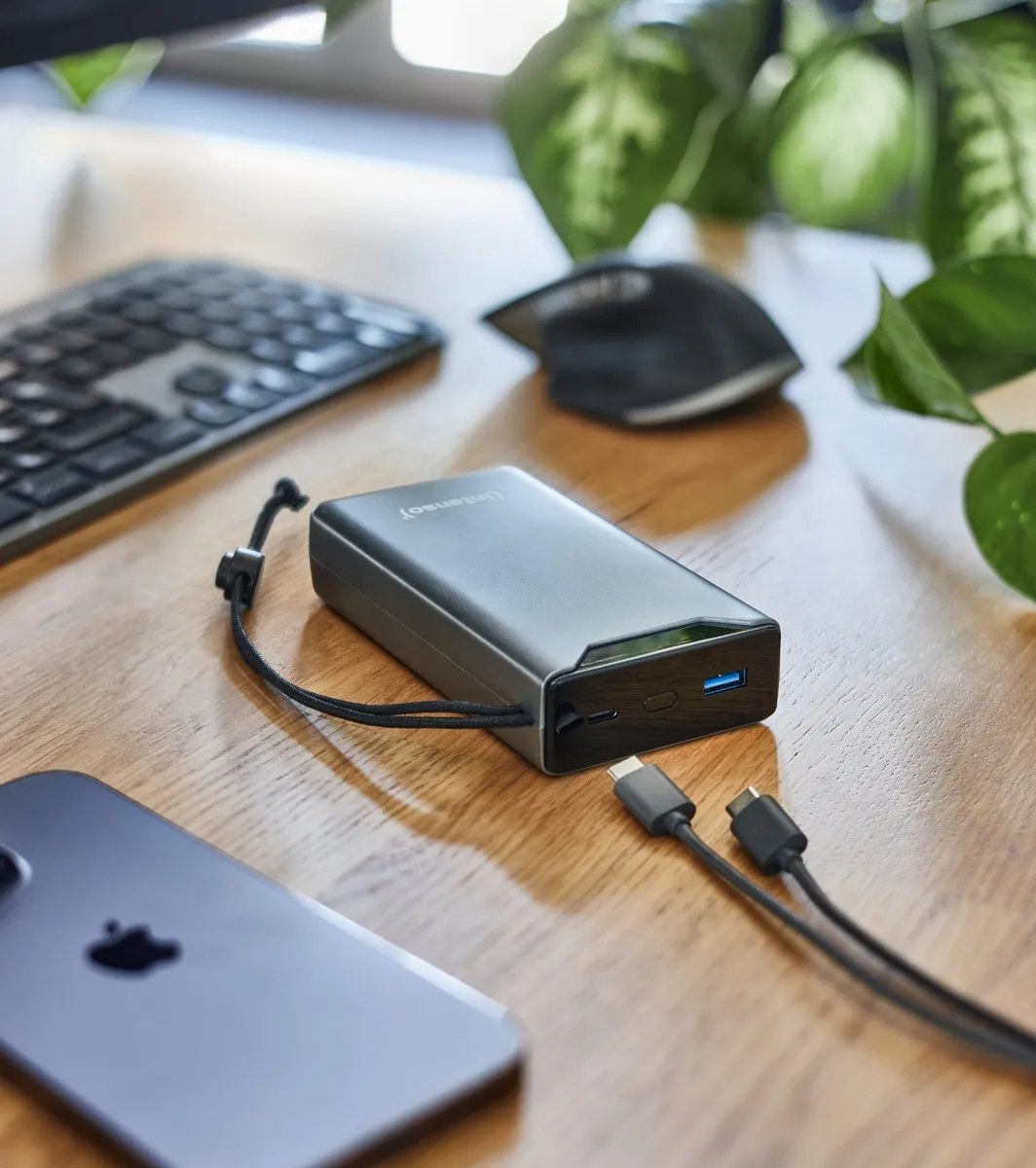 (Intenso) F20000 Powerbank 20.000 mAh Li-Po - display - PD en QC 3.0 - grijs (7332054)