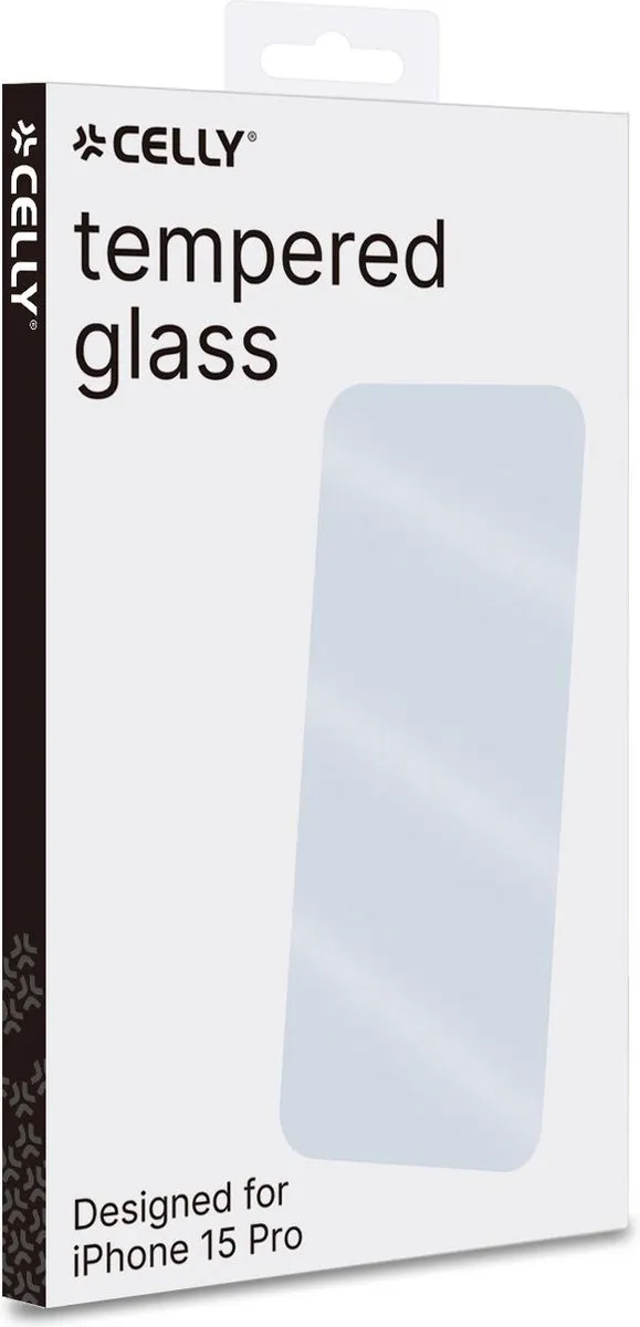 Celly EASY iPhone 15 Pro Hoesje - Tempered Glass & Cleaning Kit
