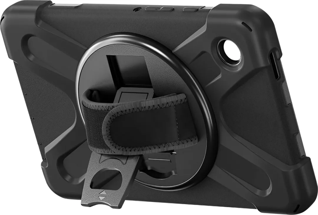 4Smarts Hoes Samsung Galaxy Tab A9 8.7" - Bi-materiaal Steunring - Zwart