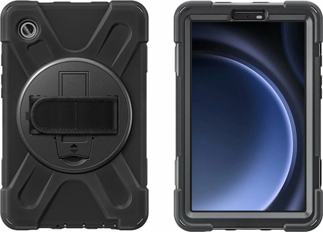 4Smarts Hoes Samsung Galaxy Tab A9 8.7" - Bi-materiaal Steunring - Zwart - afbeelding 6 van 6