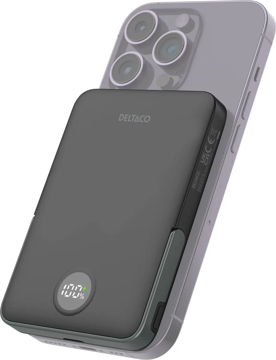 Deltaco PB-Q1007 Powerbank 5000mAh - 2x USB-C 20W - Zwart - afbeelding 6 van 6