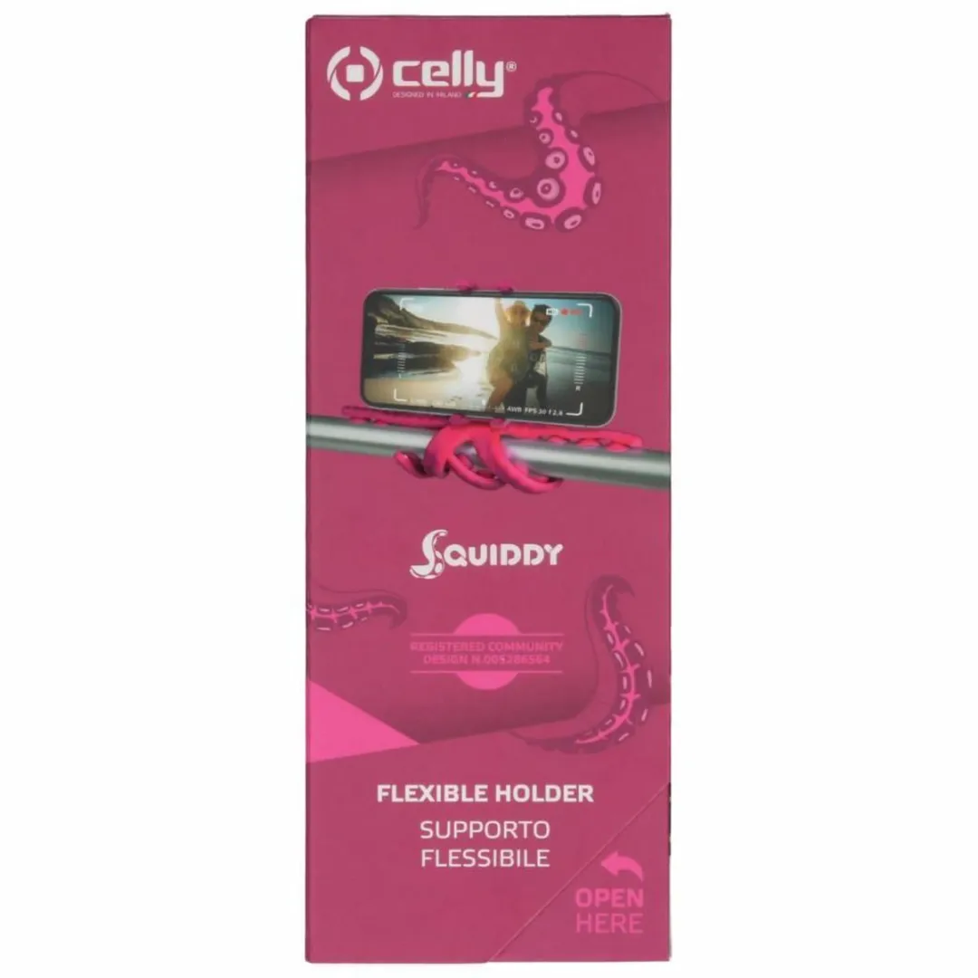 Celly Paarse Squiddy Flexible Smartphonehouder - Universeel - afbeelding 6 van 6