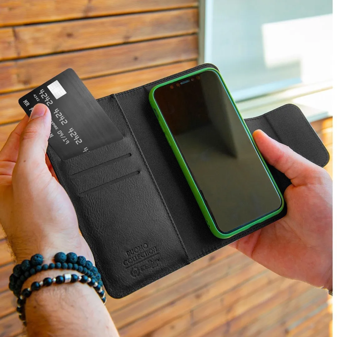 Celly Duomo Telefoonhoesje - Magneet - 6 Pasjes - Zwart