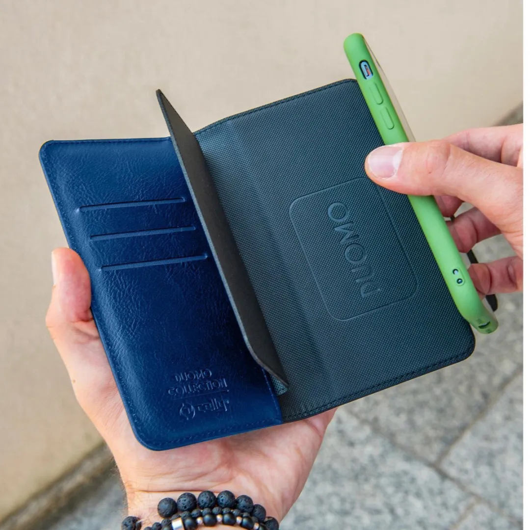 Celly Duomo Telefoonhoesje - Magneet - 6 Pasjes - Zwart
