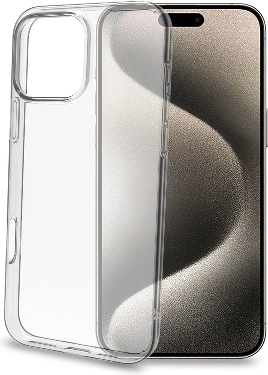 Celly GELSKIN1081 Hoesje iPhone 16 Pro Max - Transparant - afbeelding 2 van 3