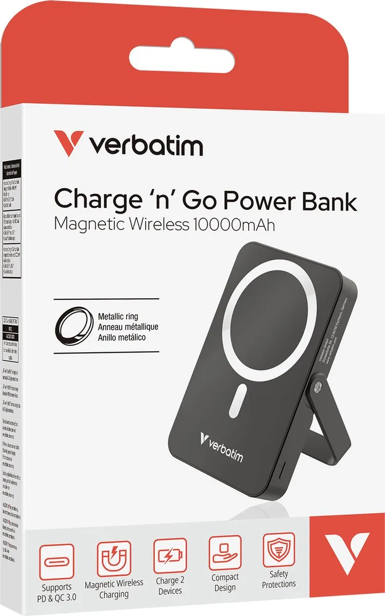 Verbatim Charge 'n' Go Powerbank 10000mAh 32264 - Zwart