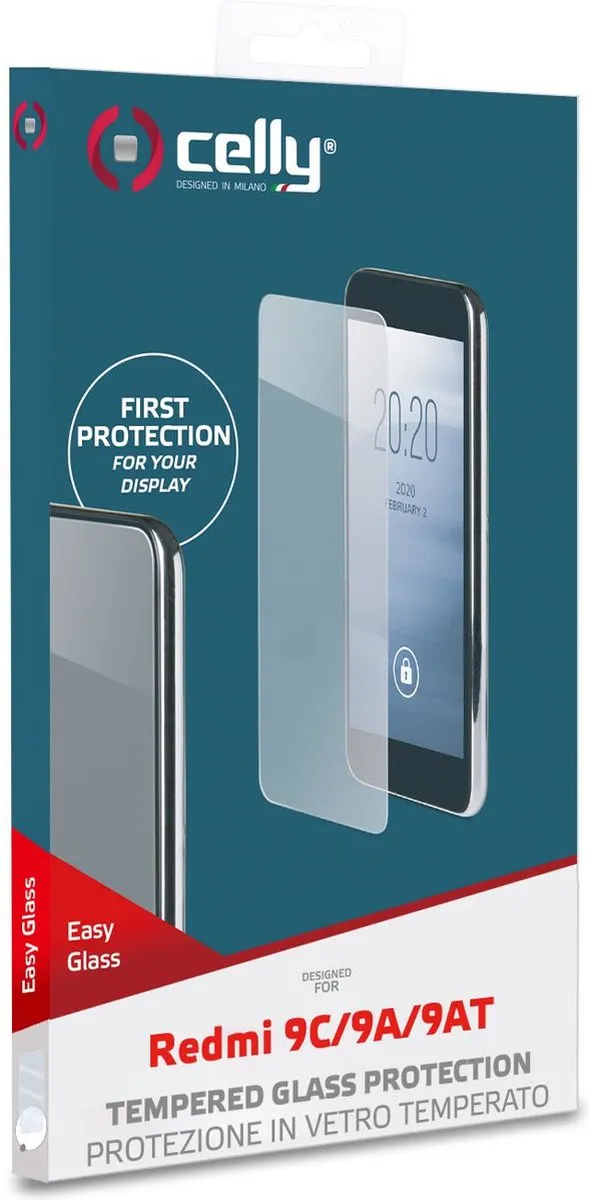 Celly Easy Glass Schermbeschermer Xiaomi - o.a. Redmi 9C/Note 10