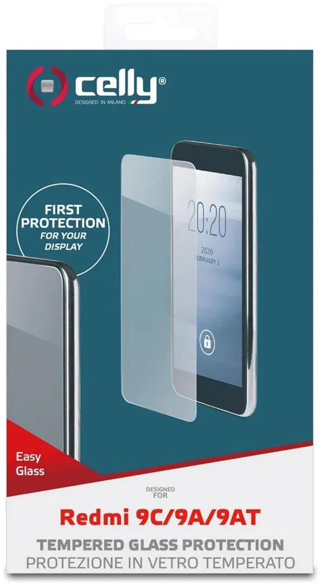 Celly Easy Glass Schermbeschermer Xiaomi - o.a. Redmi 9C/Note 10