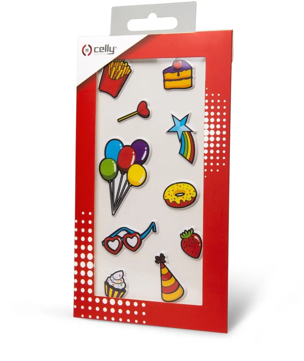 Celly 3D Stickers Party Set - 10 Stuks Gemengd