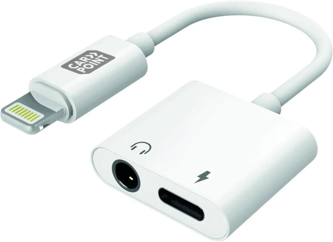 Carpoint 2-in-1 Lightning naar AUX Adapter