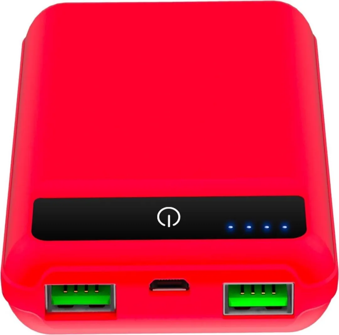 Celly Powerbank Pocket 5000mAh PBPOCKET5000RD - 2x USB - Rood
