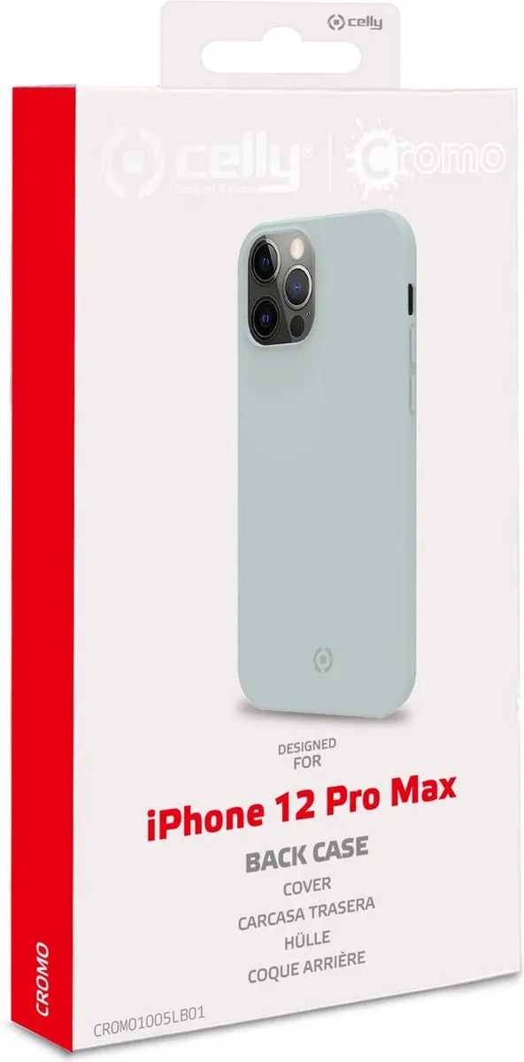 Celly Cromo iPhone 12 Pro Max Hoes - Blauw - CROMO1005LB01