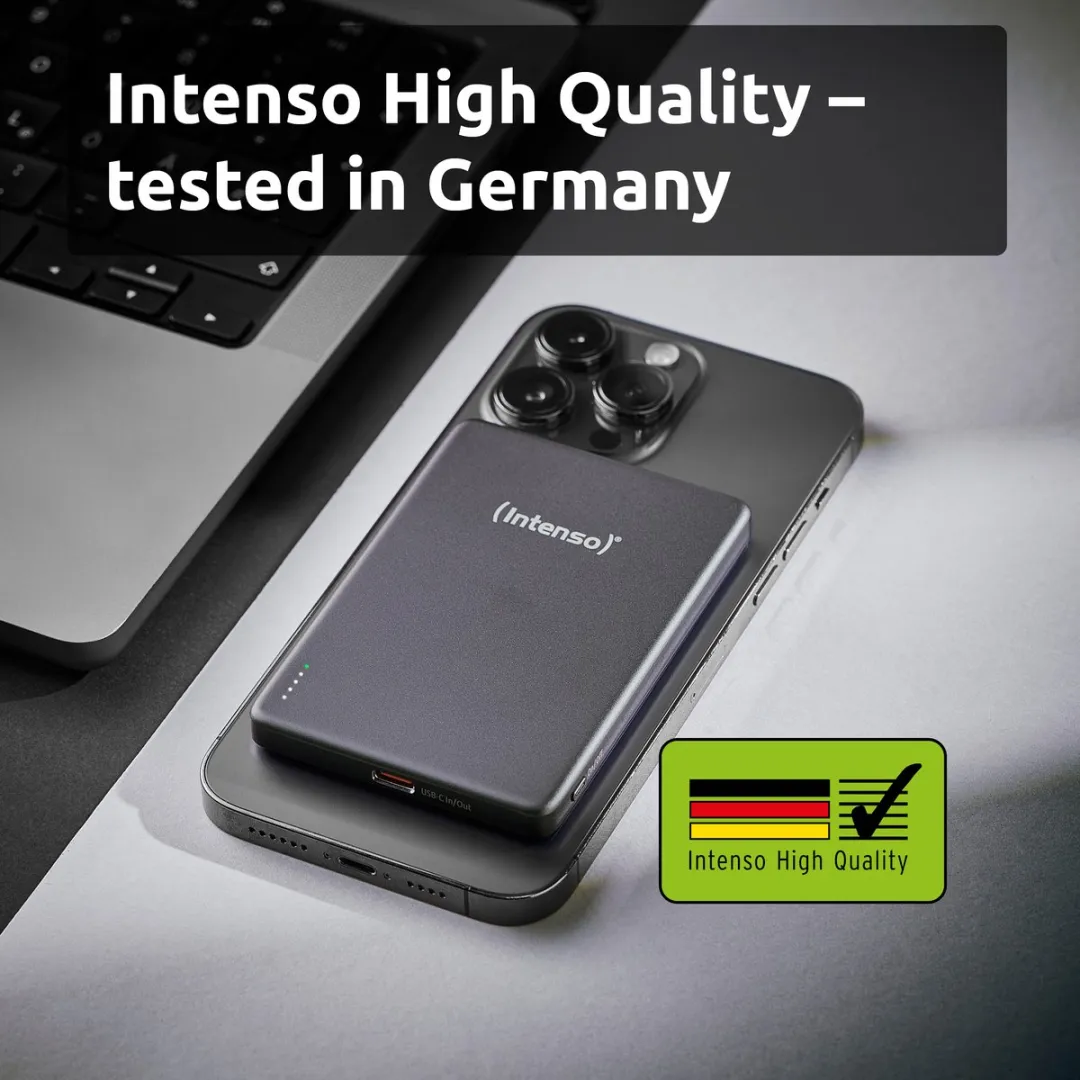 Intenso MW5000 Powerbank 5000mAh - 20W PD - MagSafe - Grijs