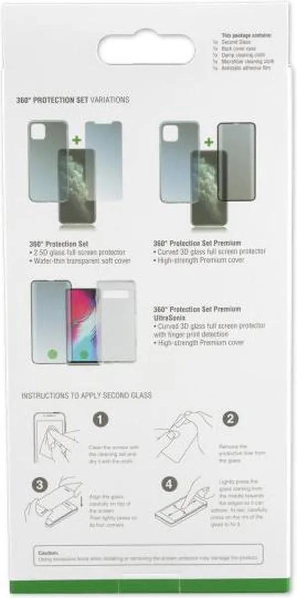 4Smarts 360° Premium Protection Set 493517 - Samsung Galaxy S21 Plus - Zwart