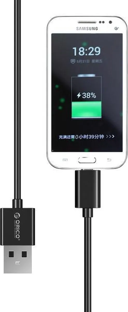 ORICO Micro-USB Kabel 3A 50cm - Zwart