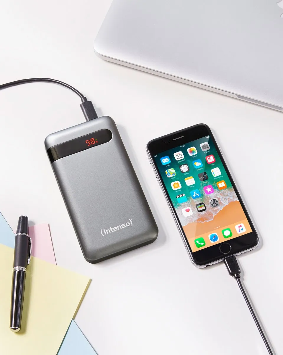 Intenso Powerbank PD10000 10000mAh - 3 Outputs - Antraciet