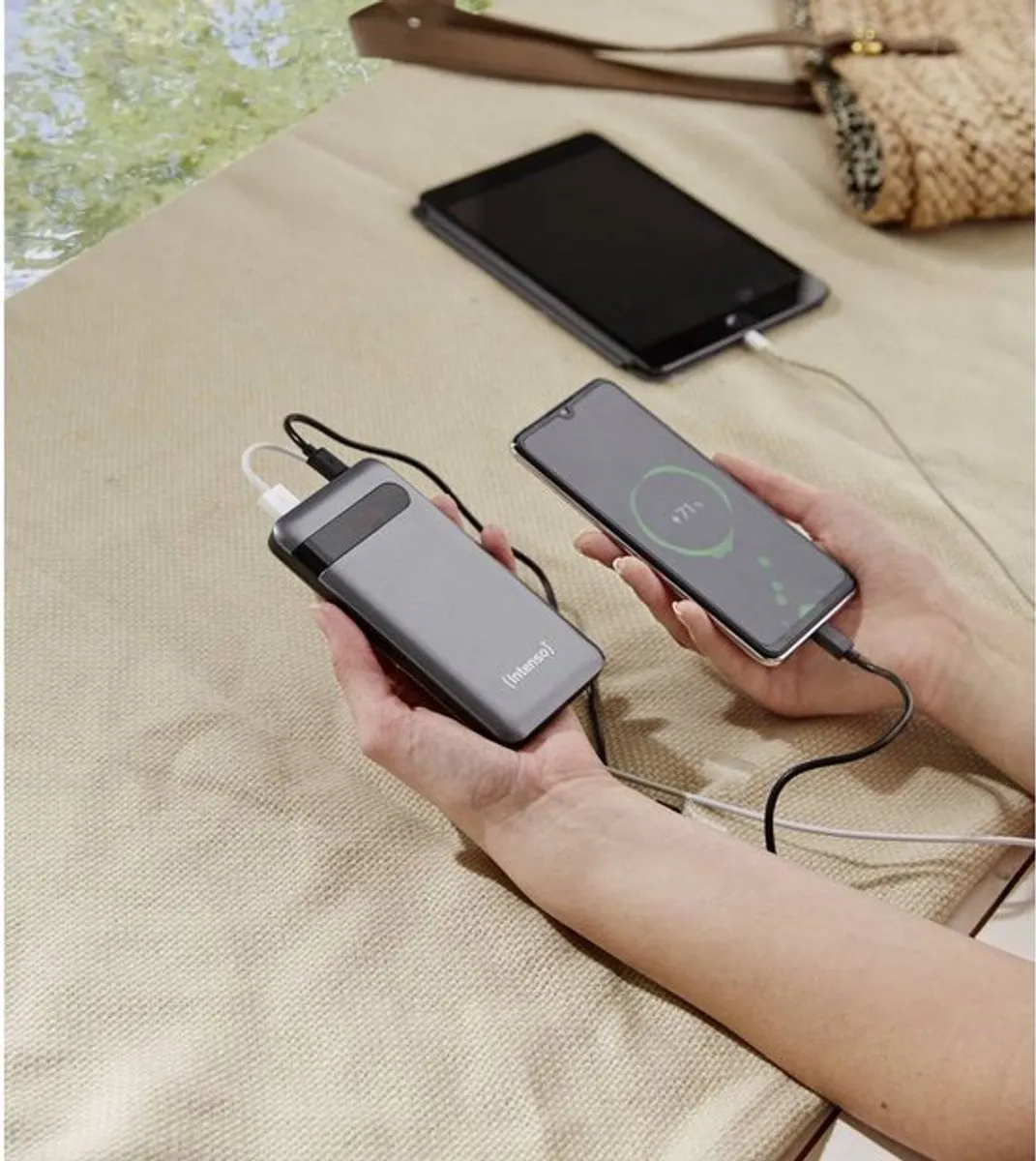 Intenso Powerbank PD10000 10000mAh - 3 Outputs - Antraciet