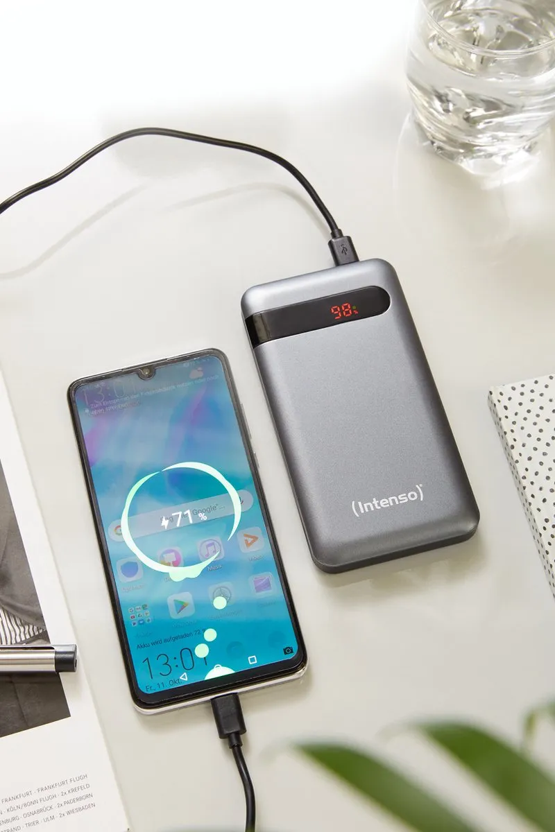 Intenso Powerbank PD10000 10000mAh - 3 Outputs - Antraciet