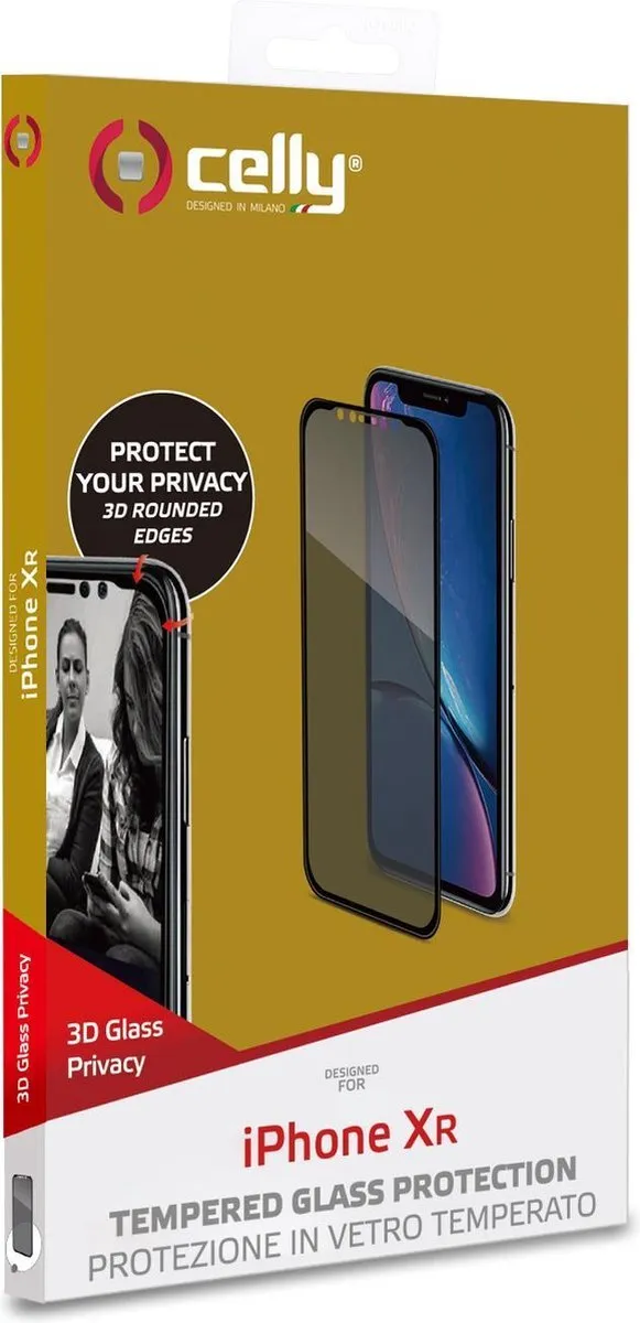 Celly 3D Glass Privacy iPhone 11 Pro - Glasbeschermer - afbeelding 4 van 6