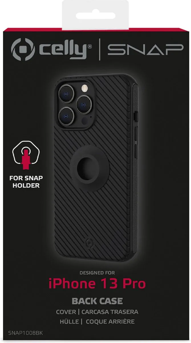 Celly Snap iPhone 13 Pro Hoesje - Zwart - SNAP1008BK
