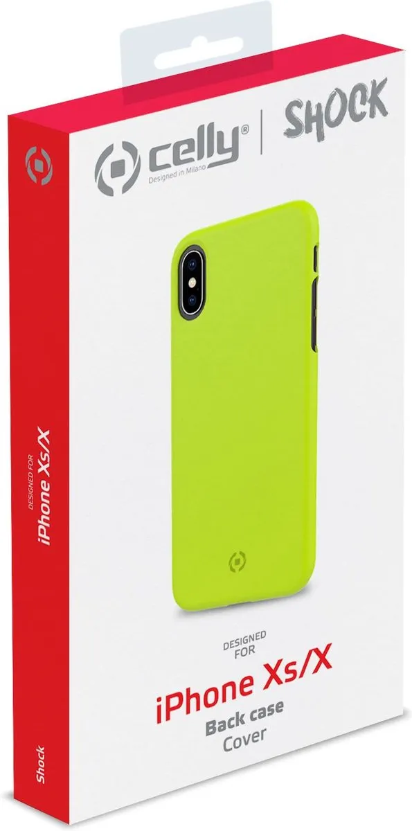 Celly Shock Back Cover iPhone X/Xs SHOCK900YL - Geel