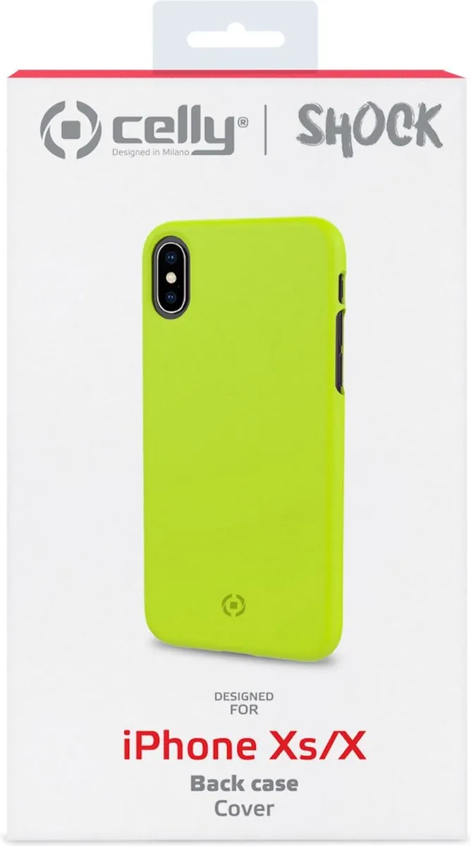 Celly Shock Back Cover iPhone X/Xs SHOCK900YL - Geel