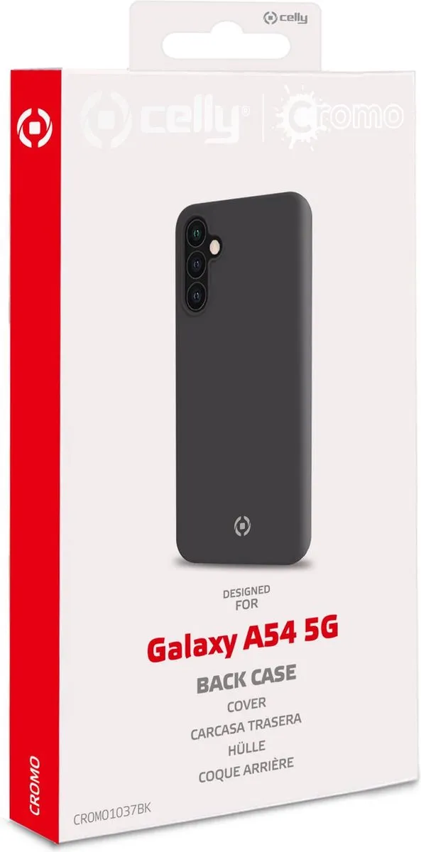 Celly Cromo Siliconen Hoesje Samsung Galaxy A54 - Zwart - afbeelding 2 van 6
