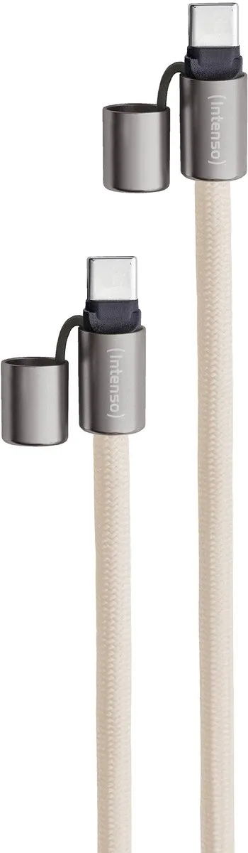 Intenso USB-C naar USB-C Oplaadkabel 60W 1,65m - Beige