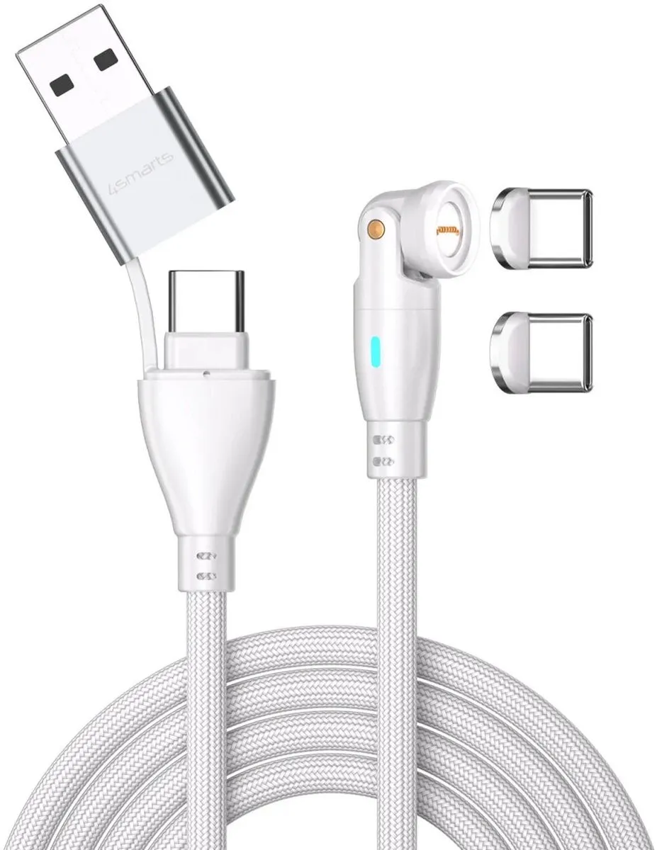 4Smarts 45884 USB-C/USB-A naar USB-C Oplaadkabel 100W