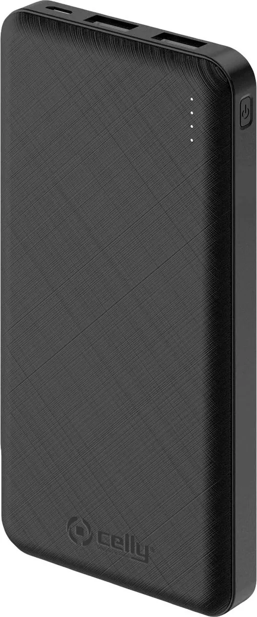 Celly Energy Powerbank PBE10000BK 10000mAh - 2x USB - Zwart
