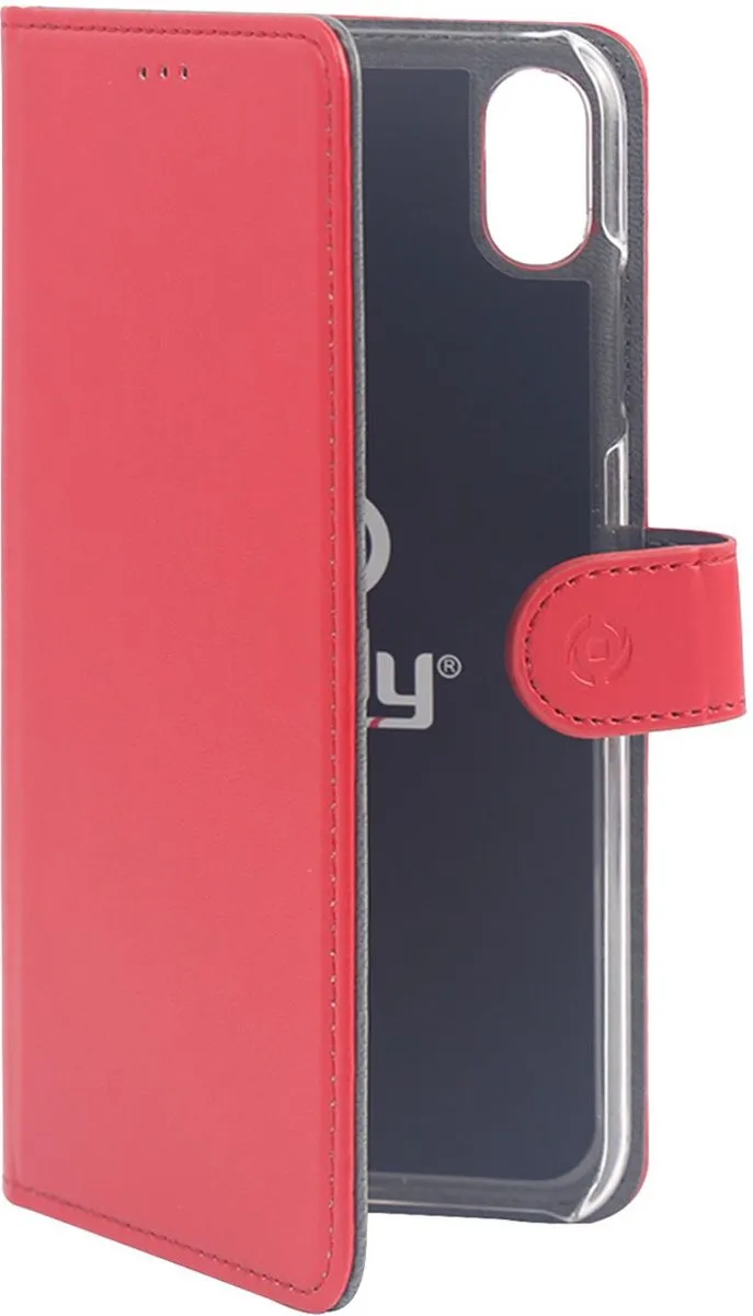 Celly Boekmodel Hoesje iPhone XS Max - Rood - 3 Pasjes