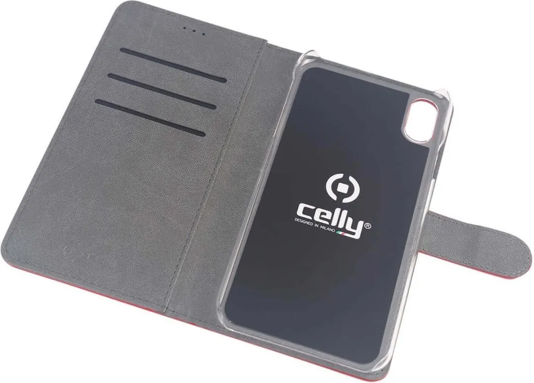 Celly Boekmodel Hoesje iPhone XS Max - Rood - 3 Pasjes - afbeelding 6 van 6