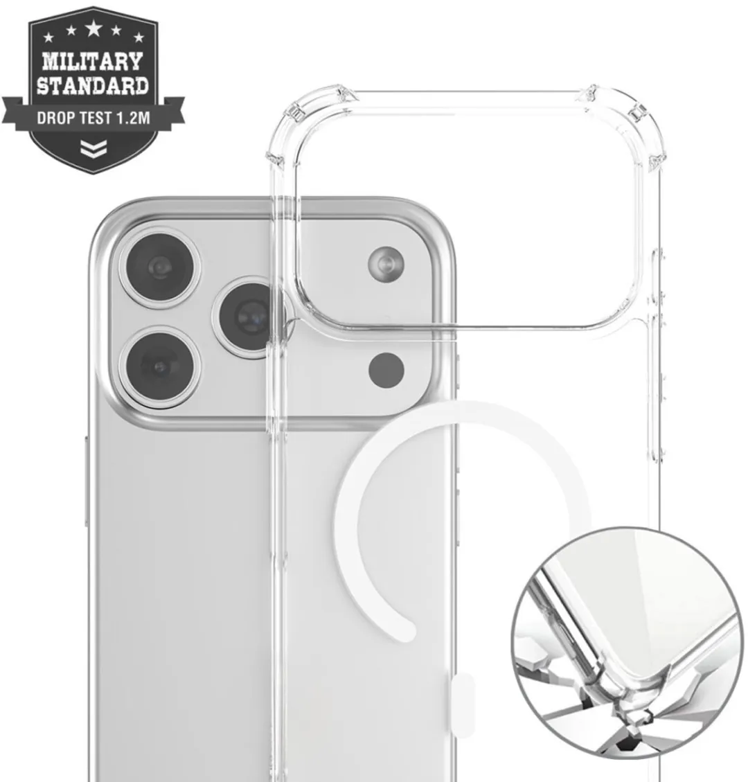 4Smarts Ibiza Serie Hoes iPhone 17 Pro Max MagSafe - Transparant