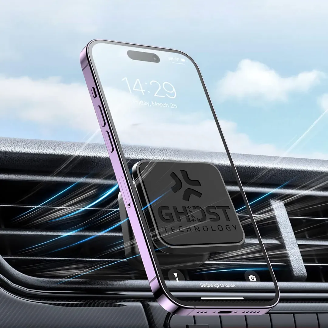 Celly Planet Airvent Ghost Telefoonhouder - 360° Draaibaar - Zwart