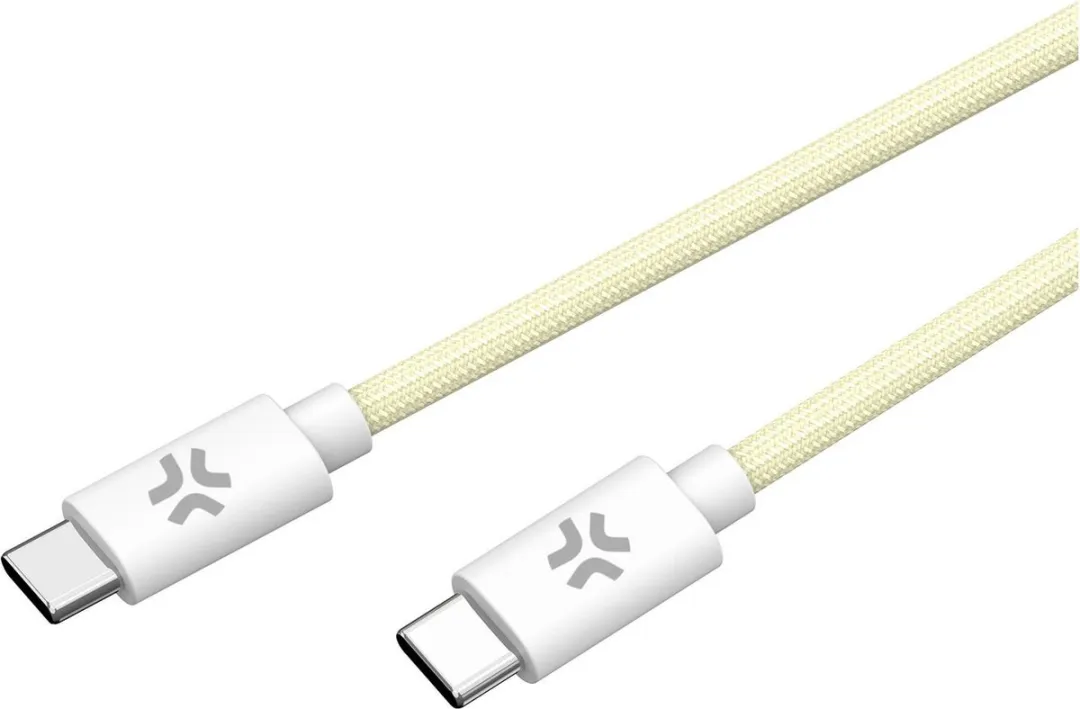 Celly USB-C naar USB-C Kabel 100W - 1,5m - Geel