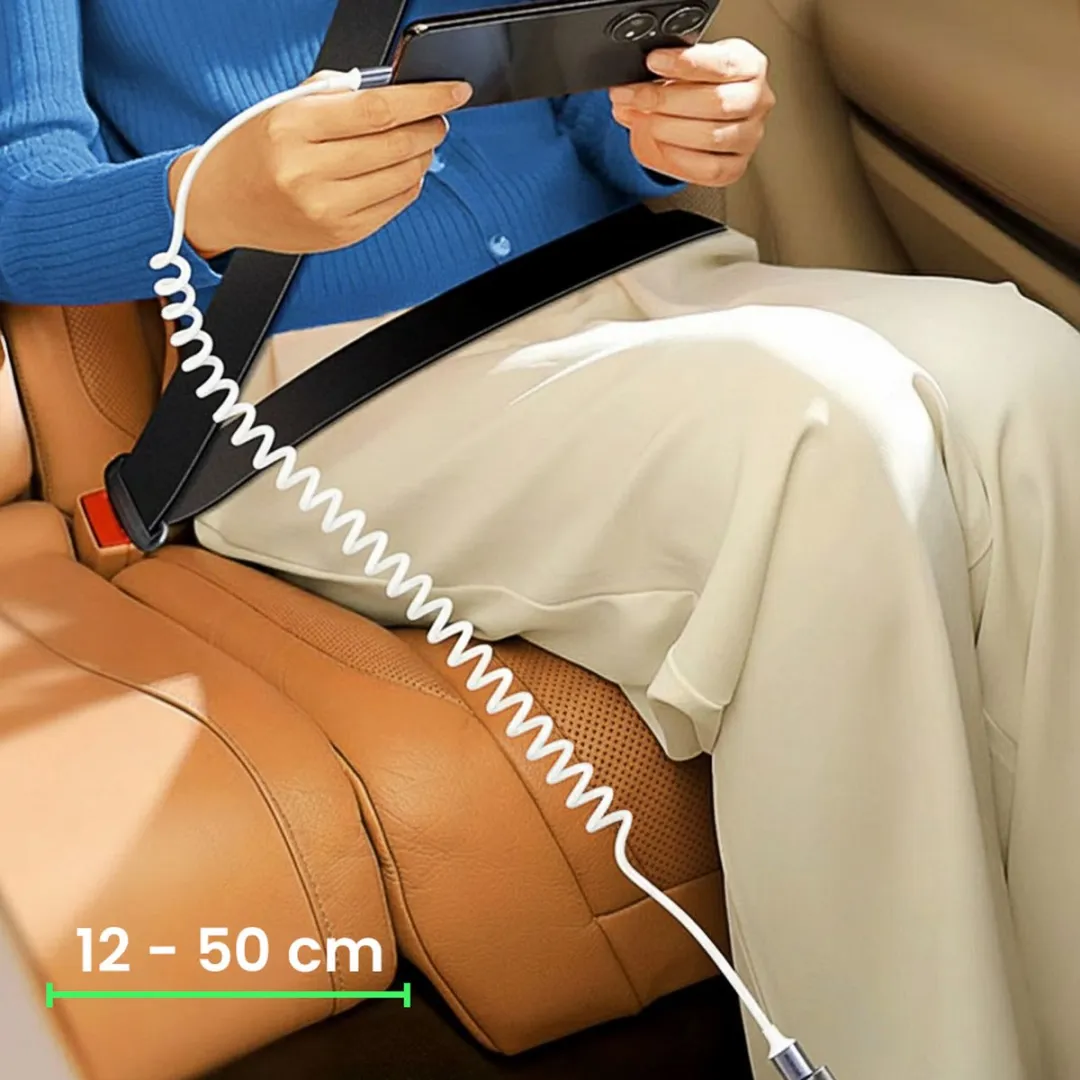 4Smarts USB-C naar USB-C Krulsnoer 240W Power Delivery 50cm - Wit